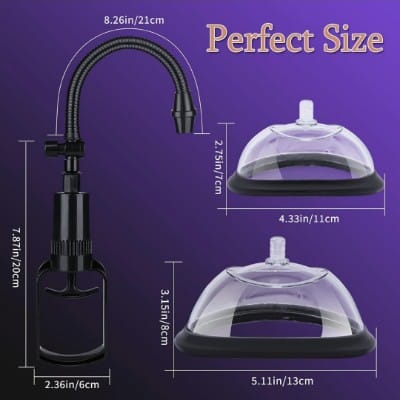 Bomba de vacío para mujer, copas de 2 tamaños - Imagen 5