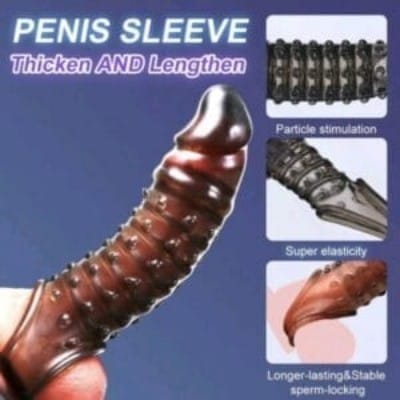 Funda extensora para pene con texturas