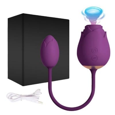 Flor de Primavera – Huevo Vibrador con Rosa Succionadora