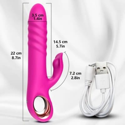 Vibrador Conejo Punto G 2 en 1 – Telescópico, 9 Modos de Vibración - Imagen 7