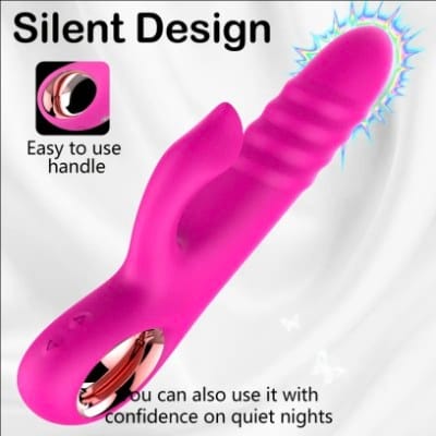 Vibrador Conejo Punto G 2 en 1 – Telescópico, 9 Modos de Vibración - Imagen 4