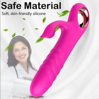 Vibrador Conejo Punto G 2 en 1 – Telescópico, 9 Modos de Vibración - Imagen 6