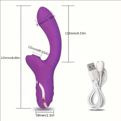 Conejito Vibrador con Succión 3D y Estimulación Dual – Clítoris + Punto G - Imagen 6