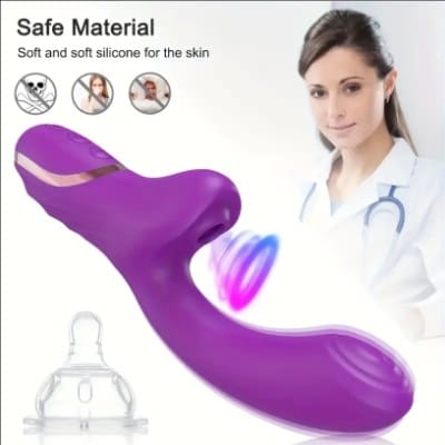 Conejito Vibrador con Succión 3D y Estimulación Dual – Clítoris + Punto G - Imagen 5