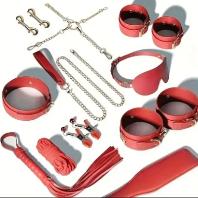 Kit de Bondage BDSM Premium de 9 Piezas – Restricciones Ajustables para Pareja