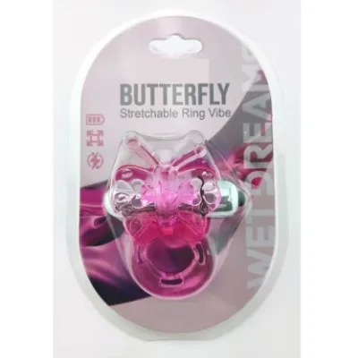 Anillo Vibrador para Parejas con Mariposa Estimuladora