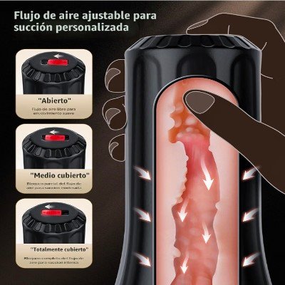 Masturbador masculino realista con 2 interiores intercambiables - Imagen 4