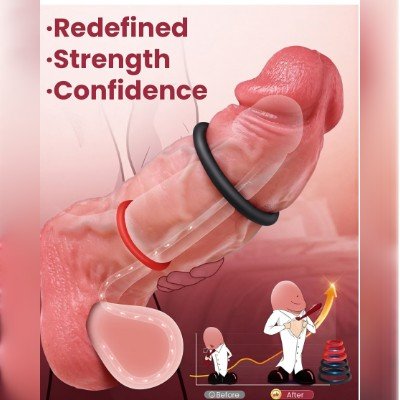 Extensor de Pene Realista de Silicona + Set de 6 Anillos para el Pene - Imagen 3