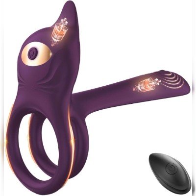 Anillo vibrador masculino con control remoto y 10 modos